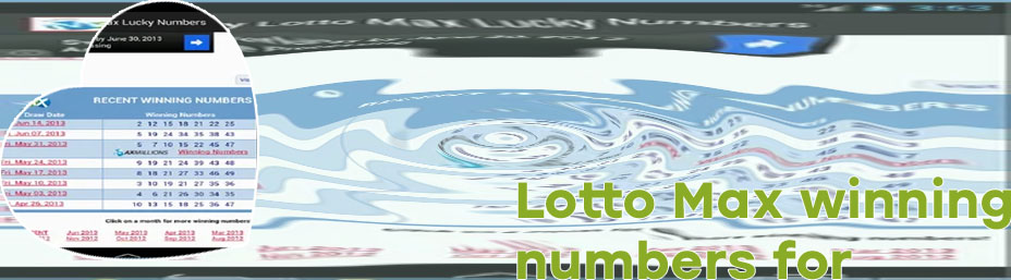 Lotto max winning numbers bc